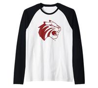 Trinity University Tigers Mascot Head Lee Roy Raglan Baseball Tee