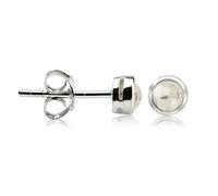 Trink Birthstone Stud Earrings for Women - 925 Sterling Silver - 5mm Small Stud Earrings - Cubic Zirconia, Opal, Freshwater Pearl - Gift Jewellery (June)