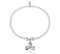 TRINK Brand Shamrock Sterling Silver Beaded Charm Bracelet