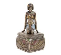 Trinket Box, Kneeling Egyptian Queen, Cold Cast Bronze