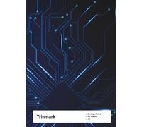 Trinmark Collegeblock Digital Series - Blue Black: College-Ruled Notebook | 120 pages - 60 Sheets | A4 Size