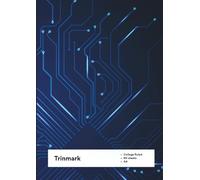 Trinmark Collegeblock Digital Series Navy Blue: College-Ruled Notebook | 120 pages - 60 Sheets | A4 Size