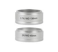 Trinocular microscope stereo microscope auxiliary objective Barlow lens WD 0.5X 0.7X 2.0X for SMZ645 SMZ745 microscope accessory kit(0.7X 2X)