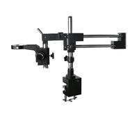 Trinocular Stereo Microscope Stand with Dual Arms, 76mm Focusing Ring Clamp, Industrial Microscope Holder for Enhanced Stability and Precision