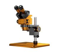 Trinocular Stereo Microscope with HD Eyepiece, LED Ring Light, and Camera Adapter for Lab Use and Beginners