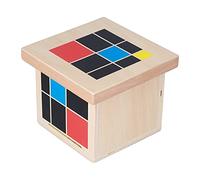 Trinomial Block Toys, Wooden Mathematics Education Puzzle, Bright Color Sorting Blocks for Early Learning, Math Toys for Kids Age 3+, Includes 27 Puzzles with Non - Toxi