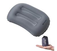 Trinordic Lightweight Inflatable Camping Pillow - Soft Cover, Grey | Extra Soft Cover, Adjustable Valve, Comfortable and Compact Travel Pillow, Camping Equipment, Outdoor Adventure