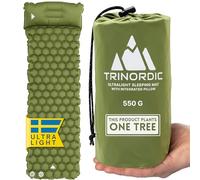 TRINORDIC Ultralight Inflatable Camping Mat - With Integrated Pillow - Lightweight (0.55kg) and Compact Outdoor Sleeping Mat for Hiking and Bikepacking