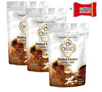 Trinovi Osso Turkish Ottoman Dibek Coffee with Mastic, 3 x 200g, Traditional, Aromatic Ottoman Coffee, Freshly Ground, Flavored Roasted Coffee, Including Tony's Chocolate