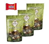 Trinovi Osso Turkish Ottoman Menengic Coffee, 3 x 200g, Traditional, Aromatic Ottoman Coffee, Freshly Ground, Flavored Roasted Coffee, Including Tony's Chocolate