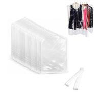 Trintion 150PCS Clothes Covers Protector Bags Plastic Garment Bags 60x100cm Clear Dry Cleaning Bags Dustproof Suit Dry Cleaning Bags for Men Women