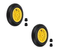 Trintion 2PCS 14" Wheelbarrow Wheel 3.5-8 Pneumatic Tires Heavy Duty Replacement Tire for Garden Trolley Barrow Go Cart Trailer Truck (2)