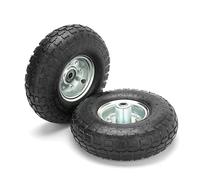 Trintion 2PCS Wheelbarrow Wheel Heavy Duty Replacement Wheel Spare Hand Cart Wheels 10" 4.10/3.50-4 Pneumatic Tyre for Sack Truck Cart