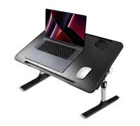 Trintion Adjustable Laptop Bed Table with Foldable Legs, Multi-Angle Height Adjustable Desk Reading Working Eating on Bed Sofa Desk Tray with Storage Drawer