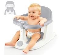 Trintion Baby Bath Seat, Non-Slip Soft Toddler Bath Chair 6 Months Plus with Suction Cups, Ergonomic Baby Bath Support, Grey (Gray, Upgrade)