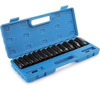 Trintion Impact Socket Set 13-Piece 1/2" Drive Deep Impact Socket Car Garage Tools Impact Sockets Deep Impact Socket Set Long Reach Impact Sockets Strong And Sturdy With Carrying Case