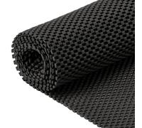 Trintion Multipurpose Non-Slip Mat Roll 200x50cm Heavy Duty Anti Slip Rug Underlay Pad Waterproof Grid Pattern Grip Mat for Kitchen Drawer Shelf Liner Bathroom Floor Car Dashboard Office (Black)