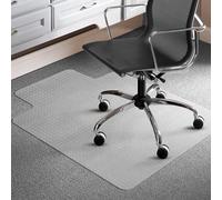 Trintion Office Chair Mat for Carpeted Floor 90x120cm PVC Floor Mat Non-Slip Pointed Waterproof Plastic Chair Mat Carpet Protector for Low, Standard and Medium Pile Carpets (Pointed T-shape)
