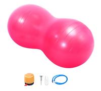 Trintion Peanut Ball Anti-burst Exercise Ball,90x45cm Yoga Ball with Pump, Gym Quality Fitness Ball for Kids Therapy for Pregnancy Birth Exercise, Physical Therapy, Child Traning, Women, Men Pink