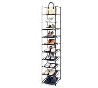 Trintion Shoe Rack 10 Tiers Vertical Shoe Rack 33x33x173cm Metal Tall Small Narrow Space Saving Shoe Storage Organizer for Closet Entryway Garage Bedroom Cloakroom