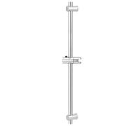 Trintion Shower Riser Rail Wall Mounted Shower Slide Bar with Soap Adjustable Shower Head Guide Rail Slide Bar Stainless Steel for Home Bathroom (Silver 78CM)