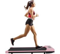 Trintion Under Desk Walking Pad Treadmill for Home Walking Running Machine Adjustable Speeds 1-10km/h with Remote Control and LED Display - Electric Under Desk Treadmill Pink