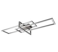 Trio, Ceiling Light, Salinas incl. 1 x LED,SMD,34,0 Watt,3000K,3900 Lm. Body: Metal, Nickel matt L:100 cm, W:40 cm, H:11.5 cm Adjustable with Switch,IP20,Not dimmable