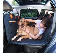 Trio Gato Backseat Extender for Dogs. Car seat Cover with Hard Reinforced Bottom & Mesh. Heavy Duty Hammock, Large Side Flaps- Full Car/SUV Protection- Doors, Backseat & Floor. Waterproof, Washable