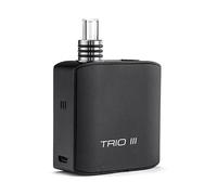 Trio III 3-in-1 Dry Herb/Wax/Thick Oil Vaporizer with 3 Different Heating Chamber Compatible with 18350 Battery Glass Water Bubbler Portable Herbal Concentrates Vape Mod Kit -No Nicotine