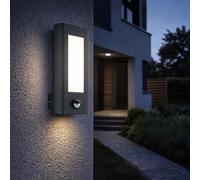 Trio LED Wall Light Rhine Anthracite 9W 600lm Warm White Motion Sensor