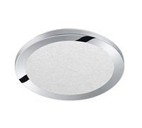 Trio Leuchten 656411506 Cesar LED Ceiling Light, Metal, 15 Watt, Integrated, Chrome, Switch Dimmer, 26 x 26 x 3 cm