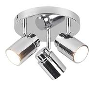 Trio Leuchten Angelo 880430306 Bathroom Ceiling Light Metal Chrome Bulb Not Included 3X GU10