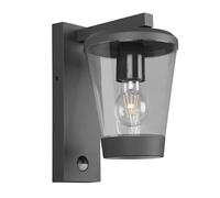 Trio Leuchten Cavado 211069142 Outdoor Wall Light Die-Cast Aluminium/Clear Plastic / 1x E27 / Includes Motion Sensor