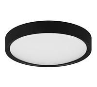 Trio Leuchten Clarimo 659011832 LED Ceiling Light Plastic Matte Black/White Acrylic Shade/Includes 18 Watt LED