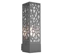 Trio Leuchten Cooper 207360142 Outdoor Wall Light Stainless Steel Anthracite Plastic Insert Transparent Bulb Not Included 1x E27