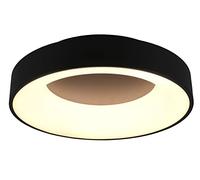 Trio Leuchten Girona 671210132 LED Ceiling Light Metal Matte Black Acrylic with 27 Watt LED, Dimmer, Memory Function, Night Light, Remote Control