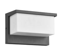 Trio Leuchten LED Nestos 240960142 Outdoor Wall Light, Anthracite Die-Cast Aluminium, White Plastic Shade, 13 Watt LED Included