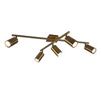 Trio Leuchten Marley 612400504 Ceiling Light Metal Antique Brass 5X GU10 Bulbs Not Included