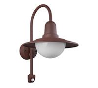 Trio Leuchten Norman 207269124 LED Outdoor Wall Light Die-Cast Aluminium Rust-Coloured Acrylic White Exclusive 1x E27 Motion Sensor