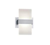 Trio Leuchten Platon LED Wall Light, Brushed Aluminium, Acrylic White