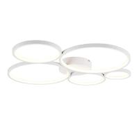 Trio Leuchten Rondo 622610531 LED Ceiling Light Metal White with 49 Watt LED Switch Dimmer