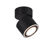 Trio Leuchten Taurus 652910132 LED Recessed Ceiling Light and Surface-Mounted Light Metal Black Matt Includes 3.5 Watt + 1.5 Watt LED