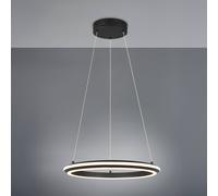 Trio Lighting Amador LED hanging light, Ø 45 cm, matt black, metal, CCT