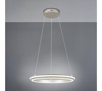 Trio Lighting Amador LED hanging light, Ø 45 cm, nickel-coloured, metal, CCT