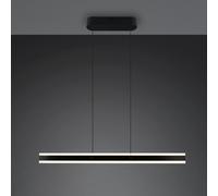 Trio Lighting Arcola LED hanging light, black, length 115 cm, CCT, 2-bulb