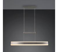 Trio Lighting Arcola LED hanging light, nickel-coloured, 152 cm, CCT touch dimmer