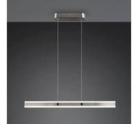 Trio Lighting Arcola LED hanging light, nickel-coloured, length 115 cm, CCT 2-bulb