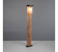Trio Lighting ARDILA path light, wood look, height 100 cm, metal/glass IP44