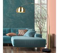 Trio Lighting Argentina arc floor lamp, brass