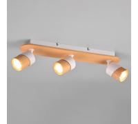 Trio Lighting Aruni downlight made of wood, 3-bulb white